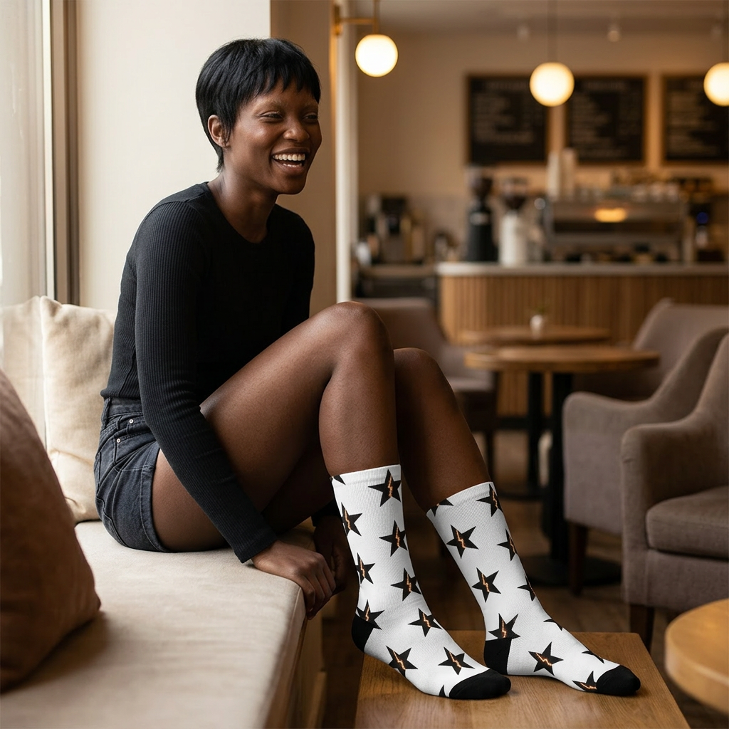 Broken Star Cushioned Crew Socks