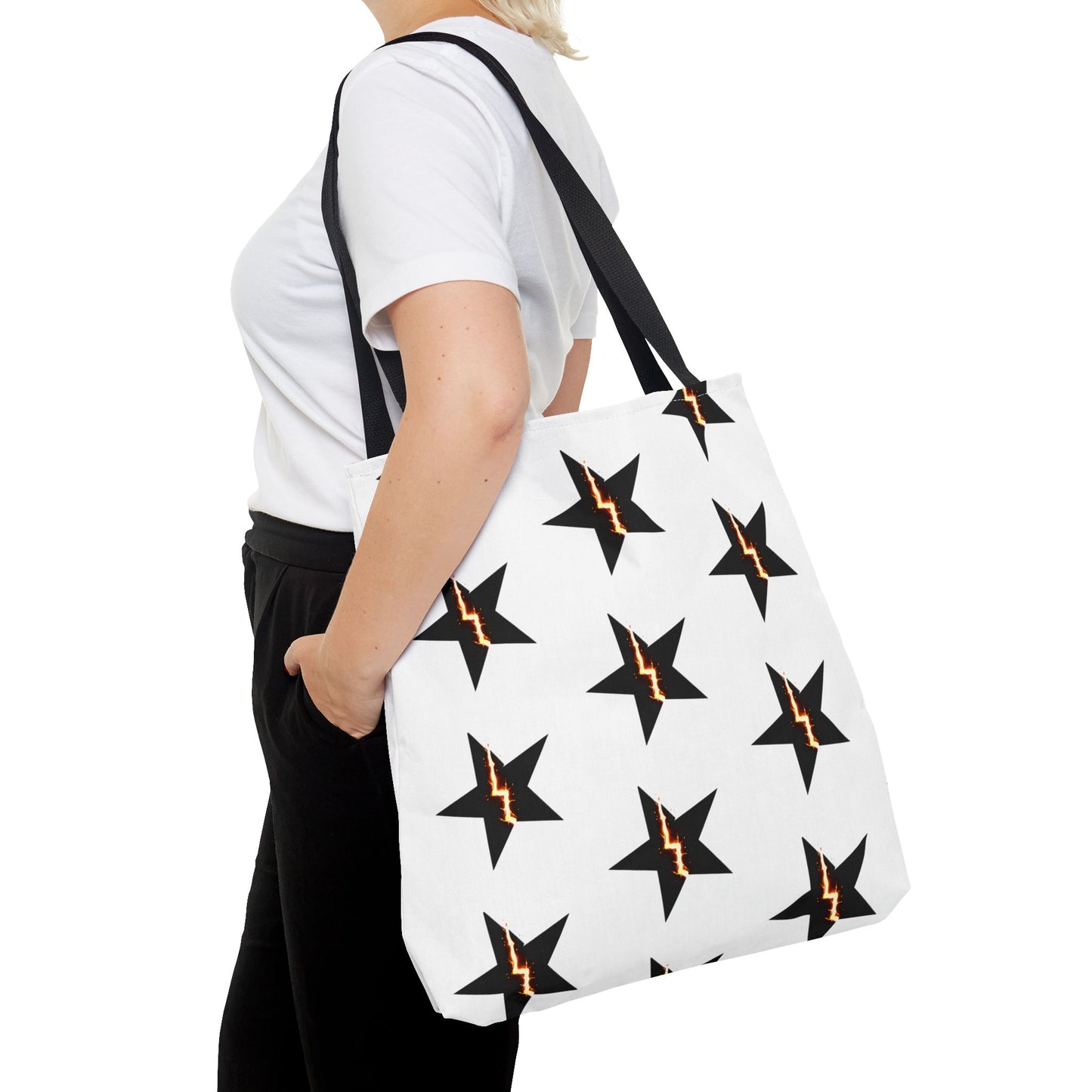 Broken Star Tote Bag — Patterned Reusable Grocery & Everyday Carry Tote