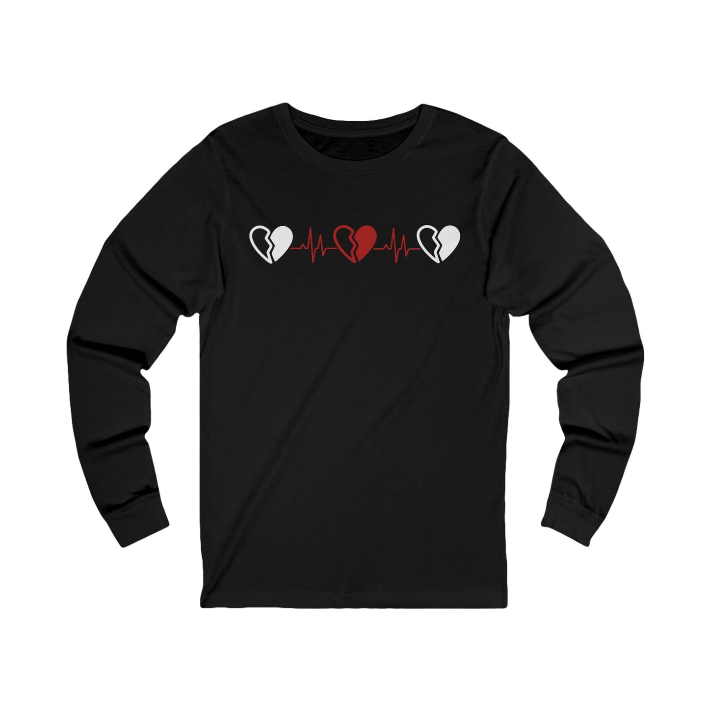 Broken Heartbeat Unisex Jersey Long Sleeve Tee