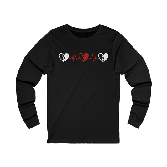 Broken Heartbeat Unisex Jersey Long Sleeve Tee