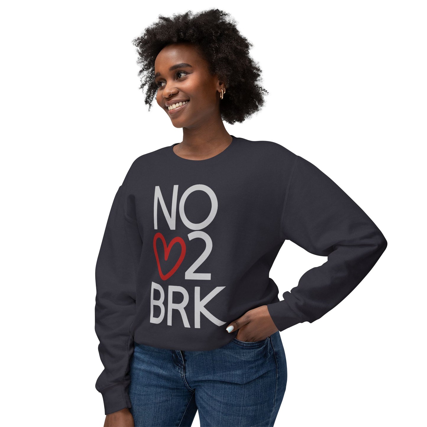 No Heart Unisex Lightweight Crewneck Sweatshirt