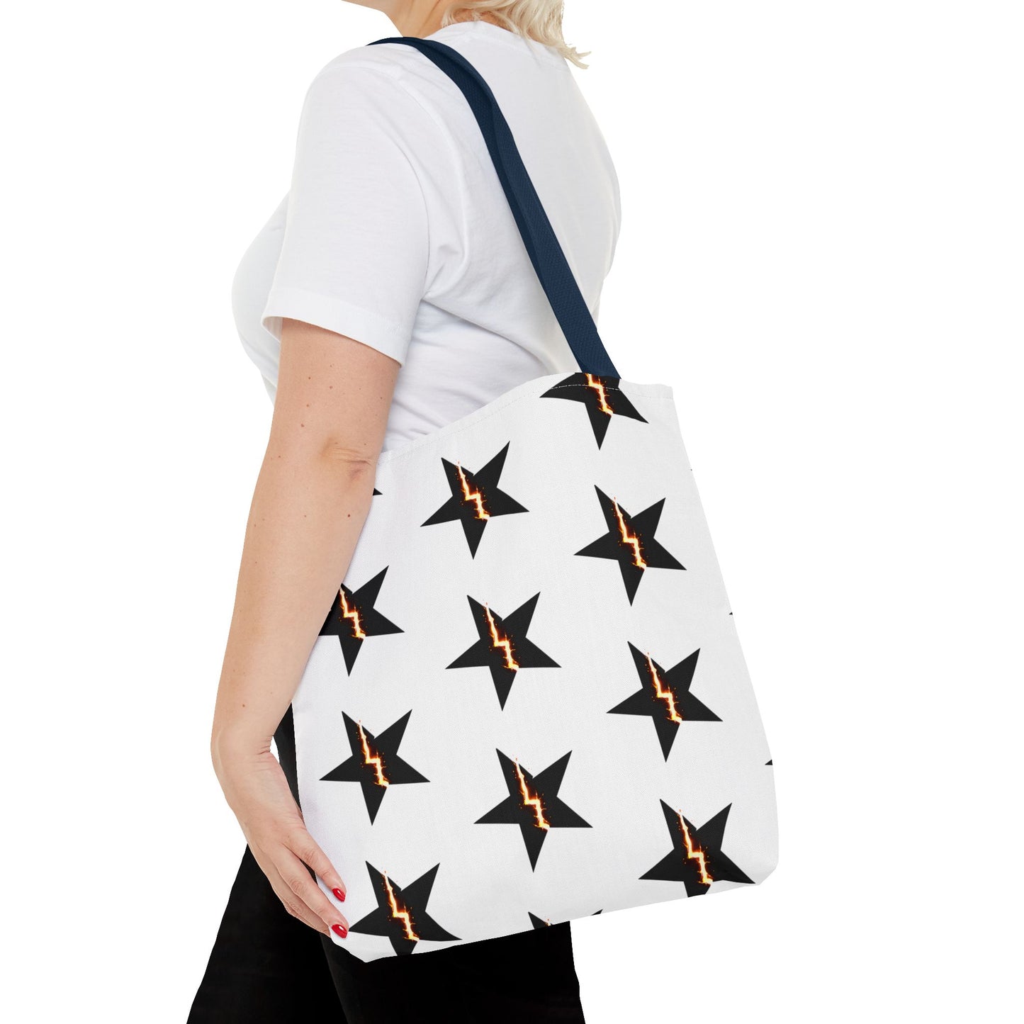 Broken Star Tote Bag — Patterned Reusable Grocery & Everyday Carry Tote
