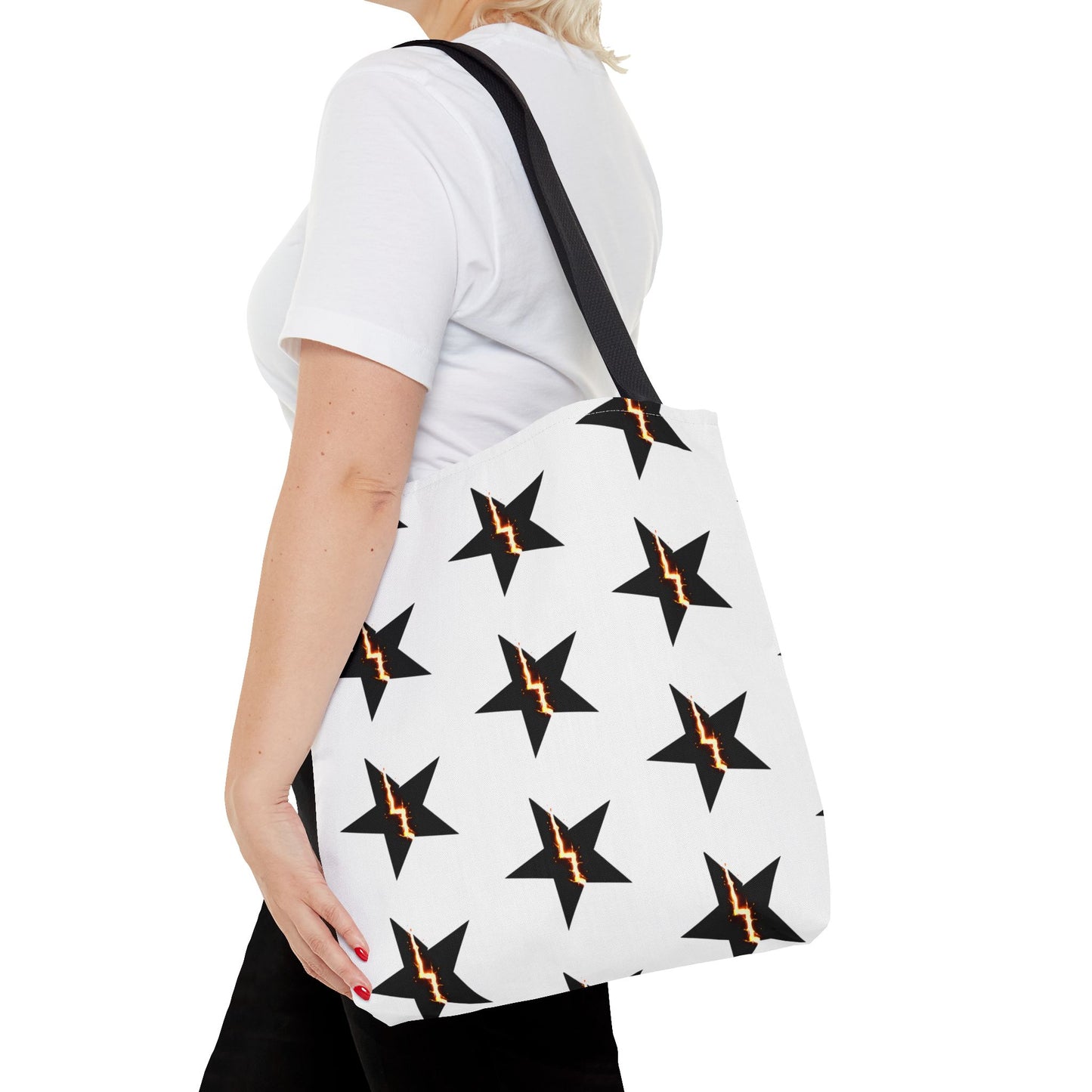 Broken Star Tote Bag — Patterned Reusable Grocery & Everyday Carry Tote