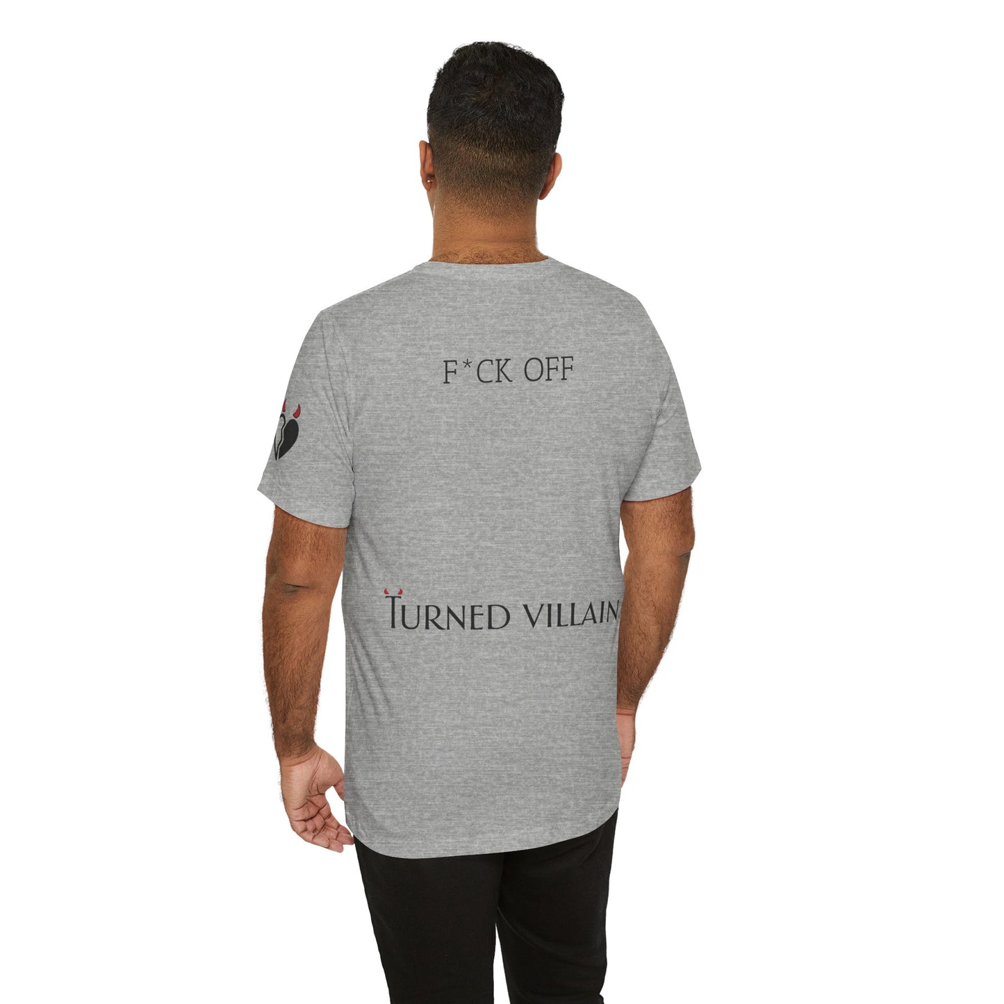 An Ode to Love Tee — “Turned Villain” Back Graphic Short Sleeve Shirt