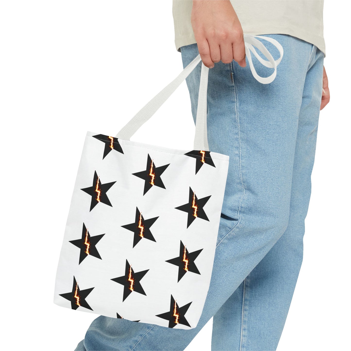 Broken Star Tote Bag — Patterned Reusable Grocery & Everyday Carry Tote