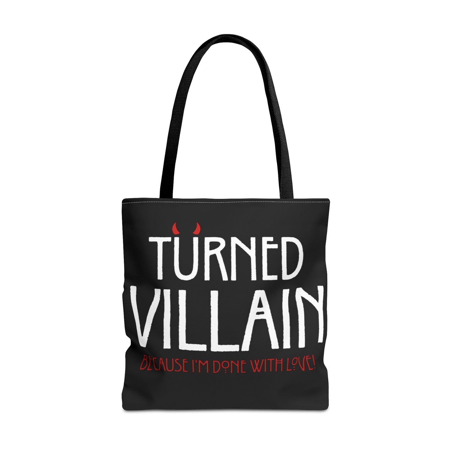 Turned Villain Black Tote Bag