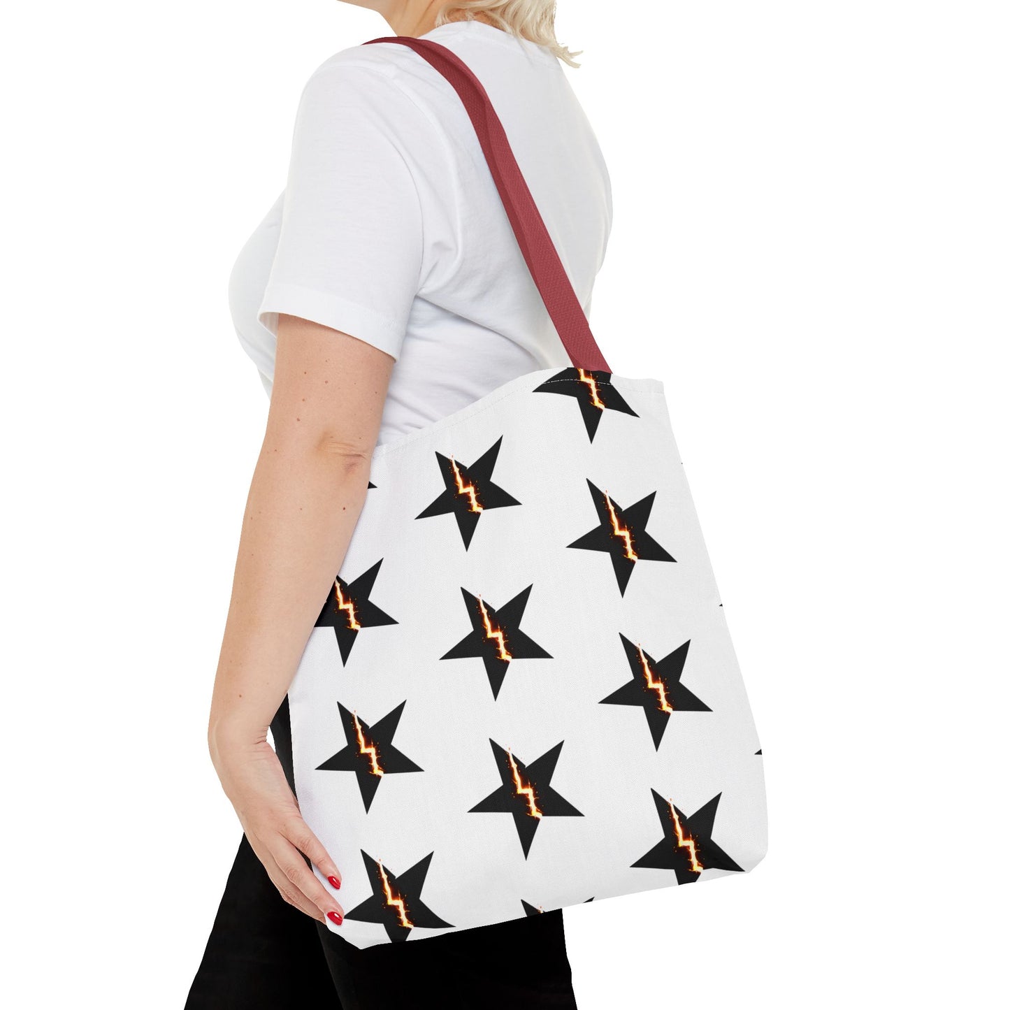 Broken Star Tote Bag — Patterned Reusable Grocery & Everyday Carry Tote