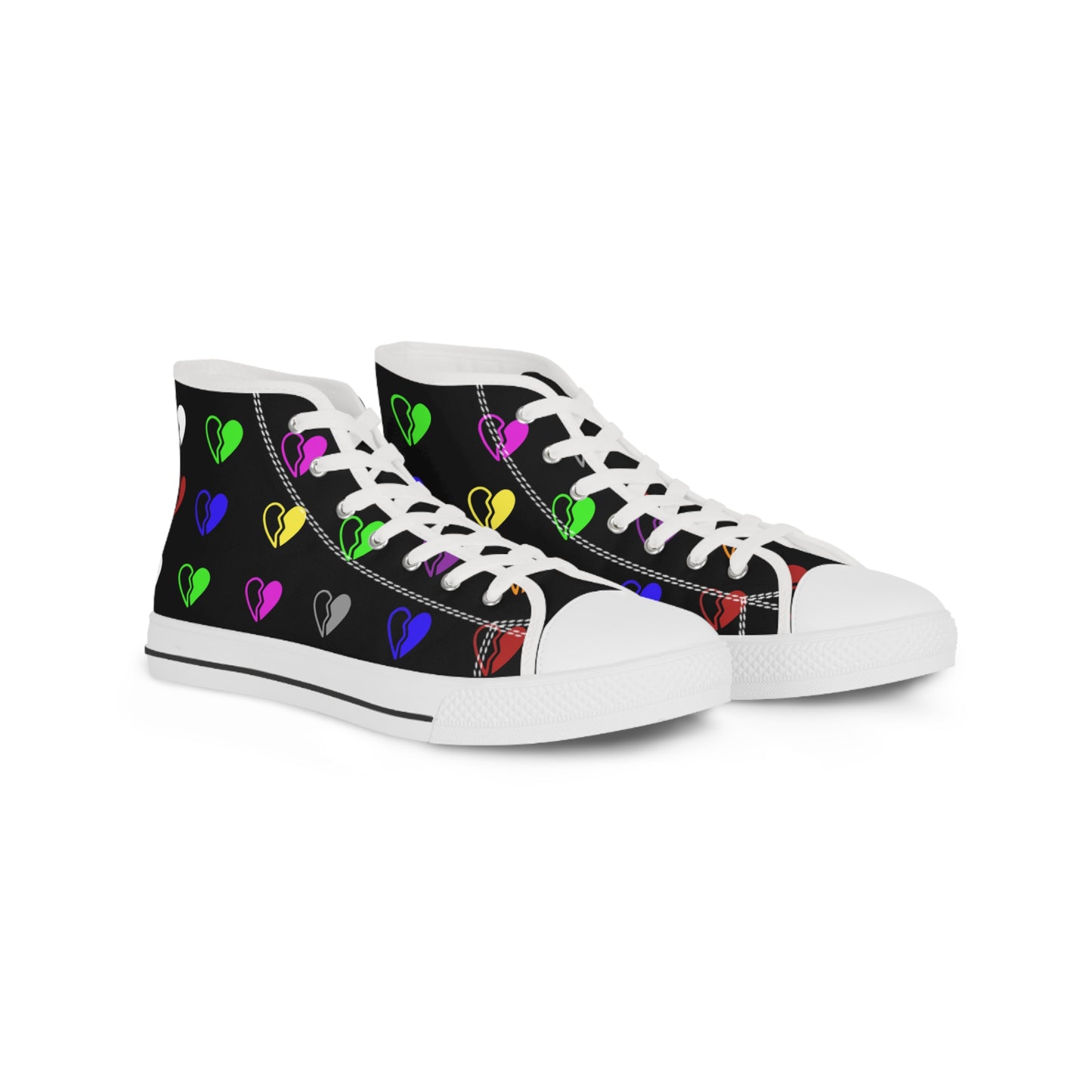 Broken Hearts Men's High-Top Sneakers