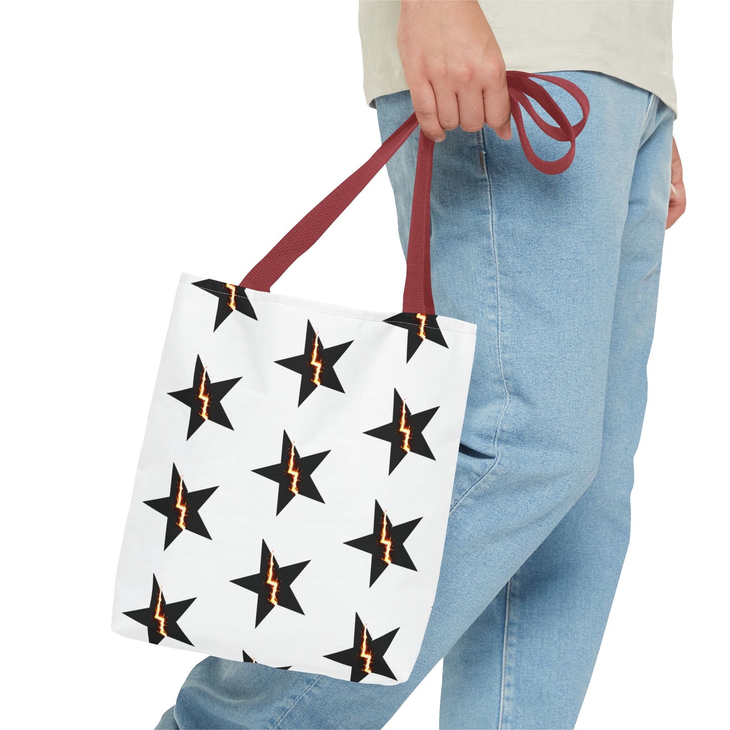 Broken Star Tote Bag — Patterned Reusable Grocery & Everyday Carry Tote