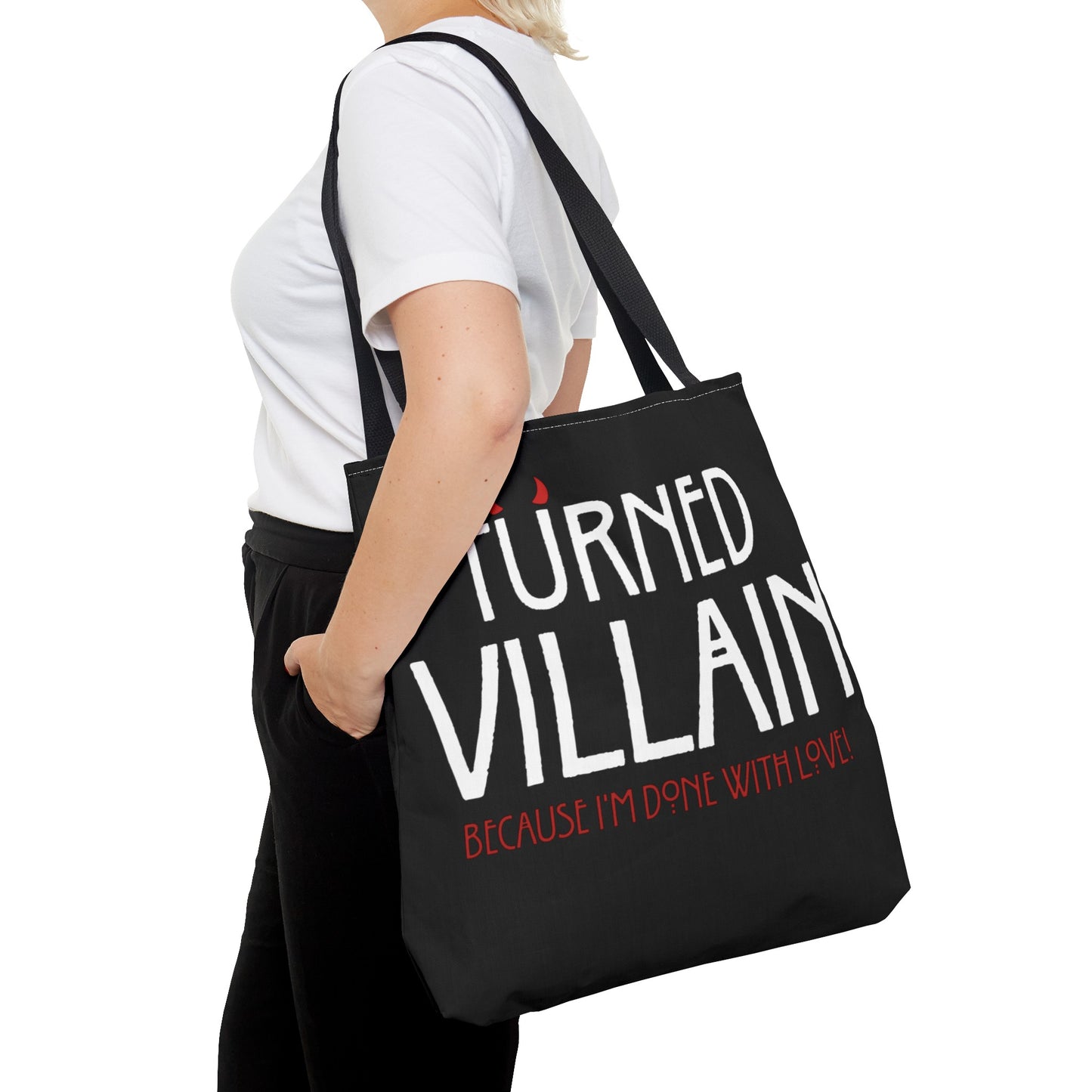 Turned Villain Black Tote Bag