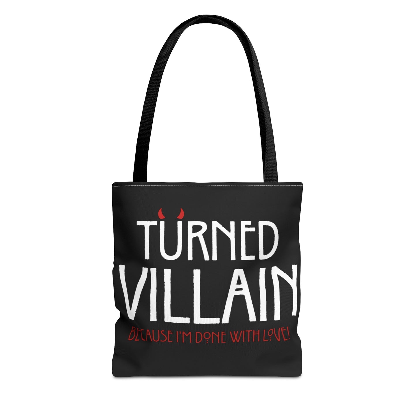 Turned Villain Black Tote Bag