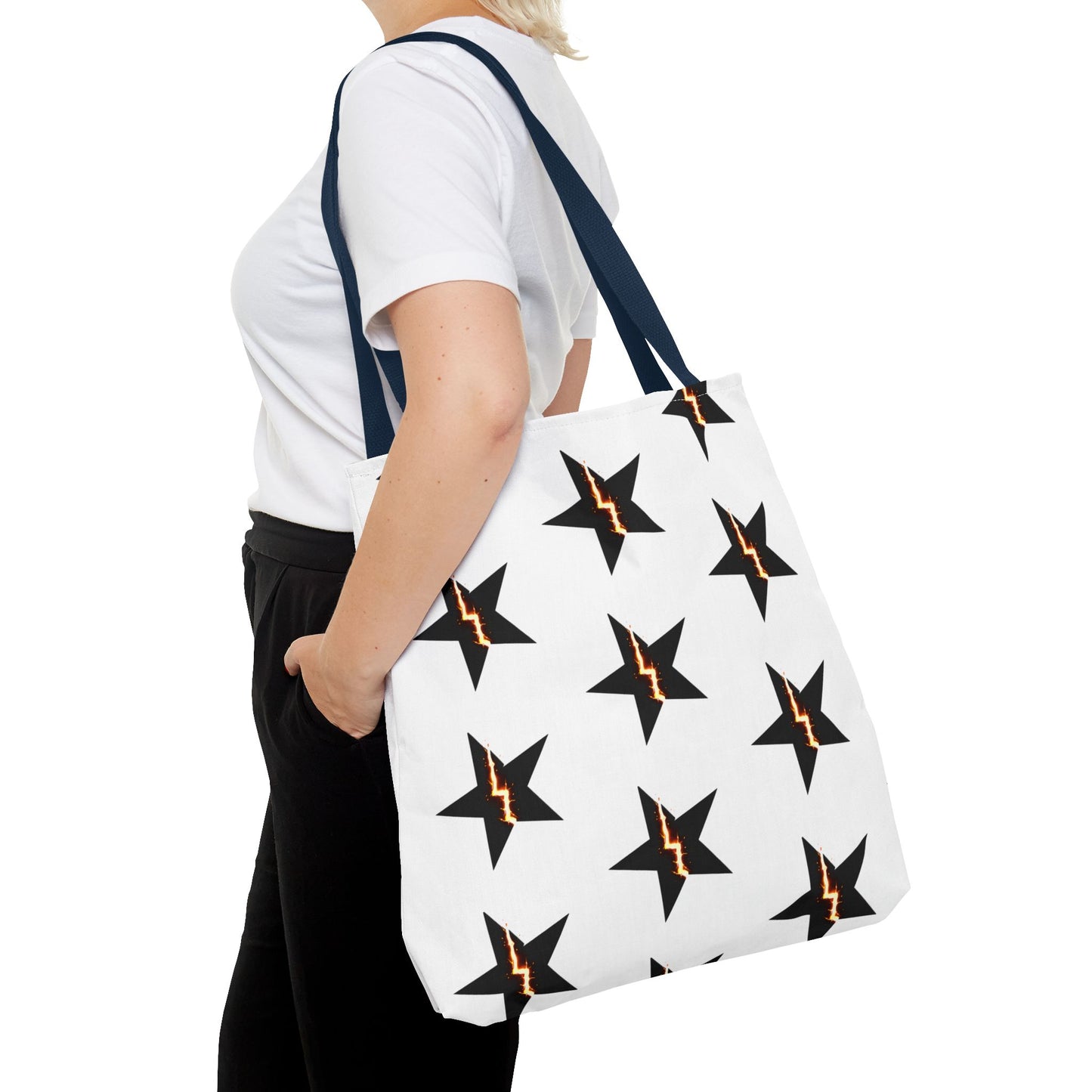 Broken Star Tote Bag — Patterned Reusable Grocery & Everyday Carry Tote