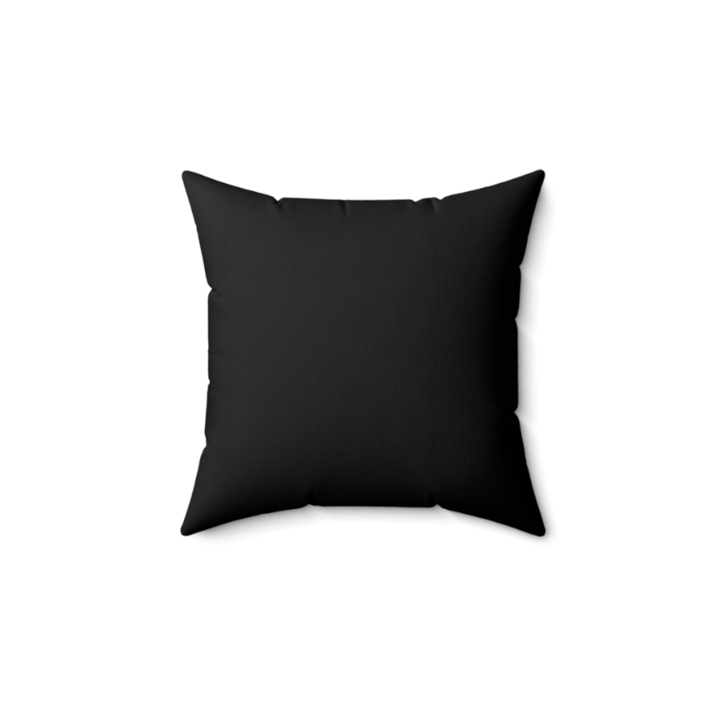 The Beginning Black Square Pillow