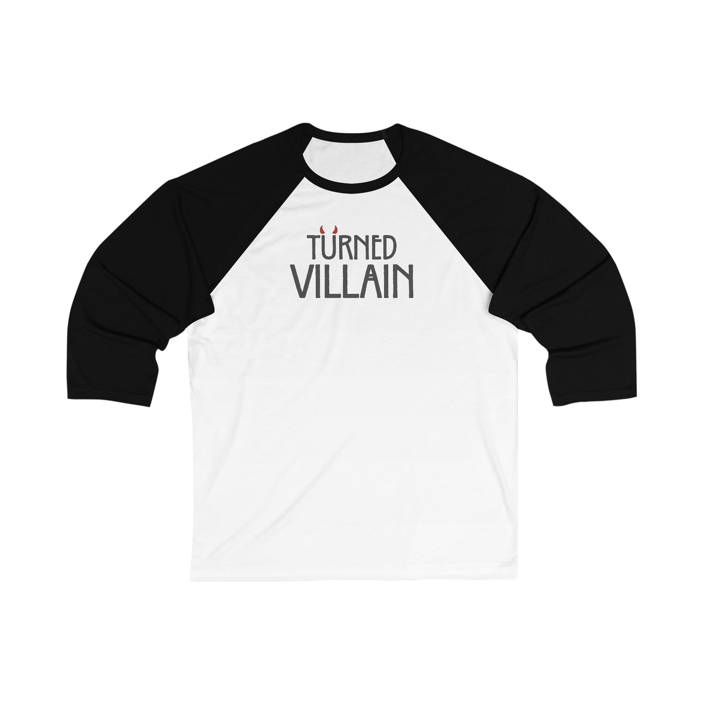 Turned Villain Unisex 3\4 Sleeve Baseball Tee