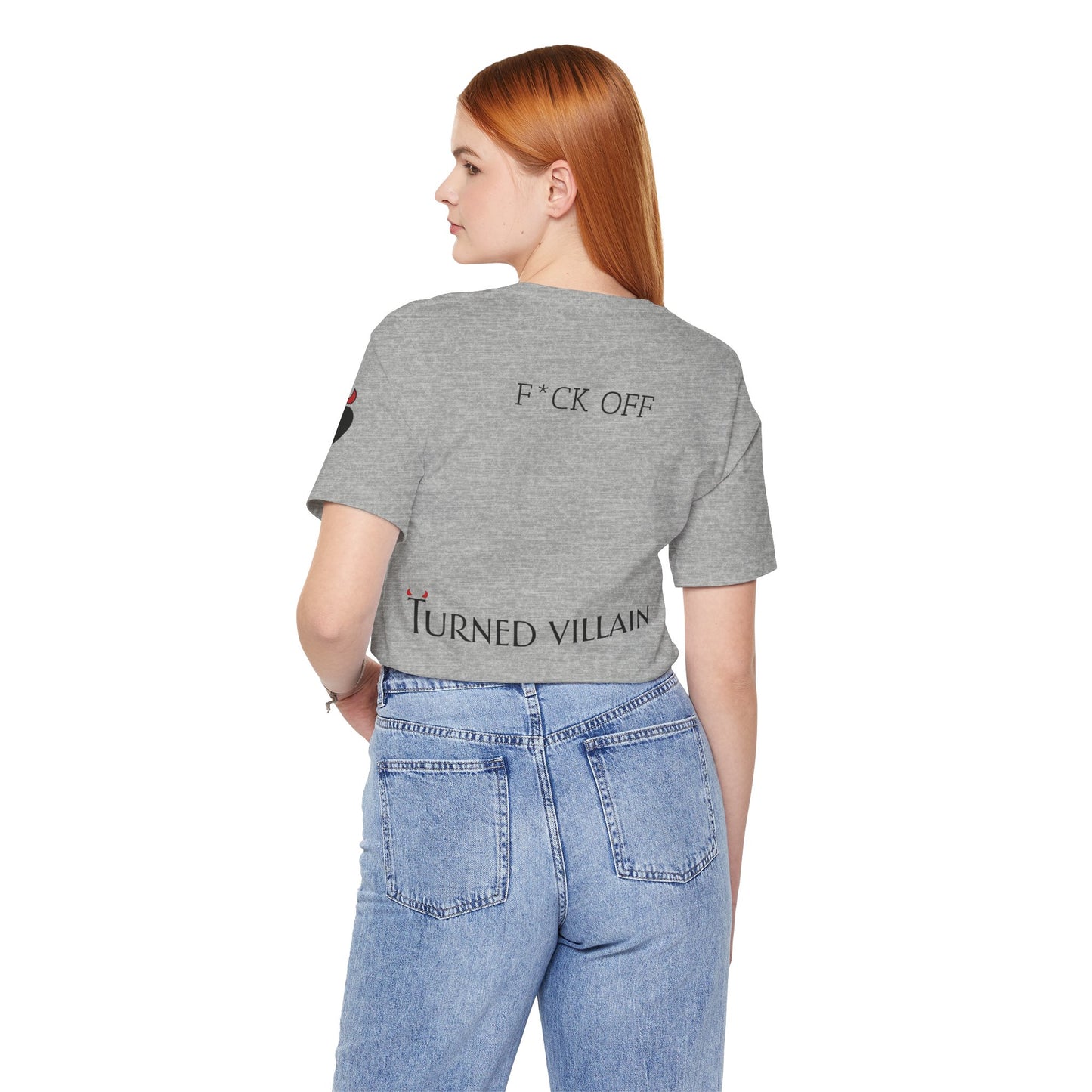 An Ode to Love Tee — “Turned Villain” Back Graphic Short Sleeve Shirt