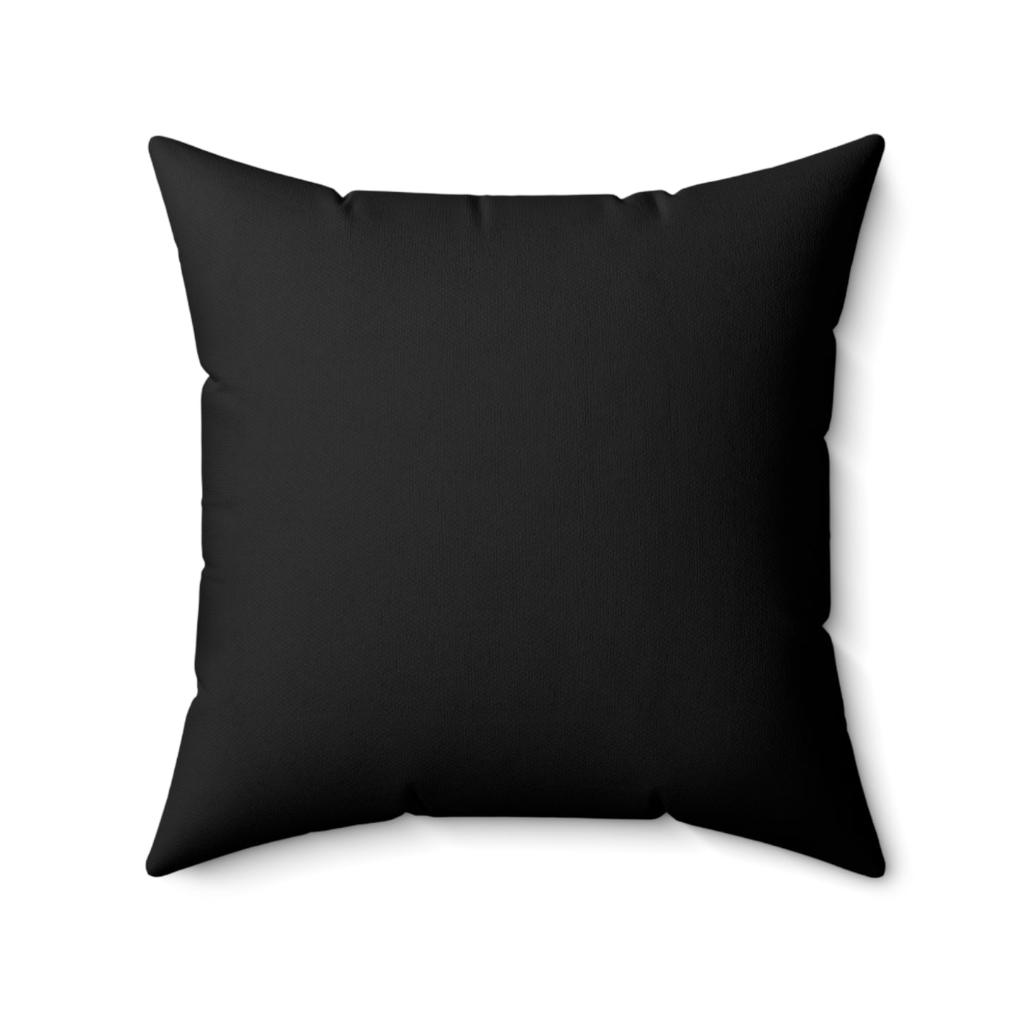 The Beginning Black Square Pillow