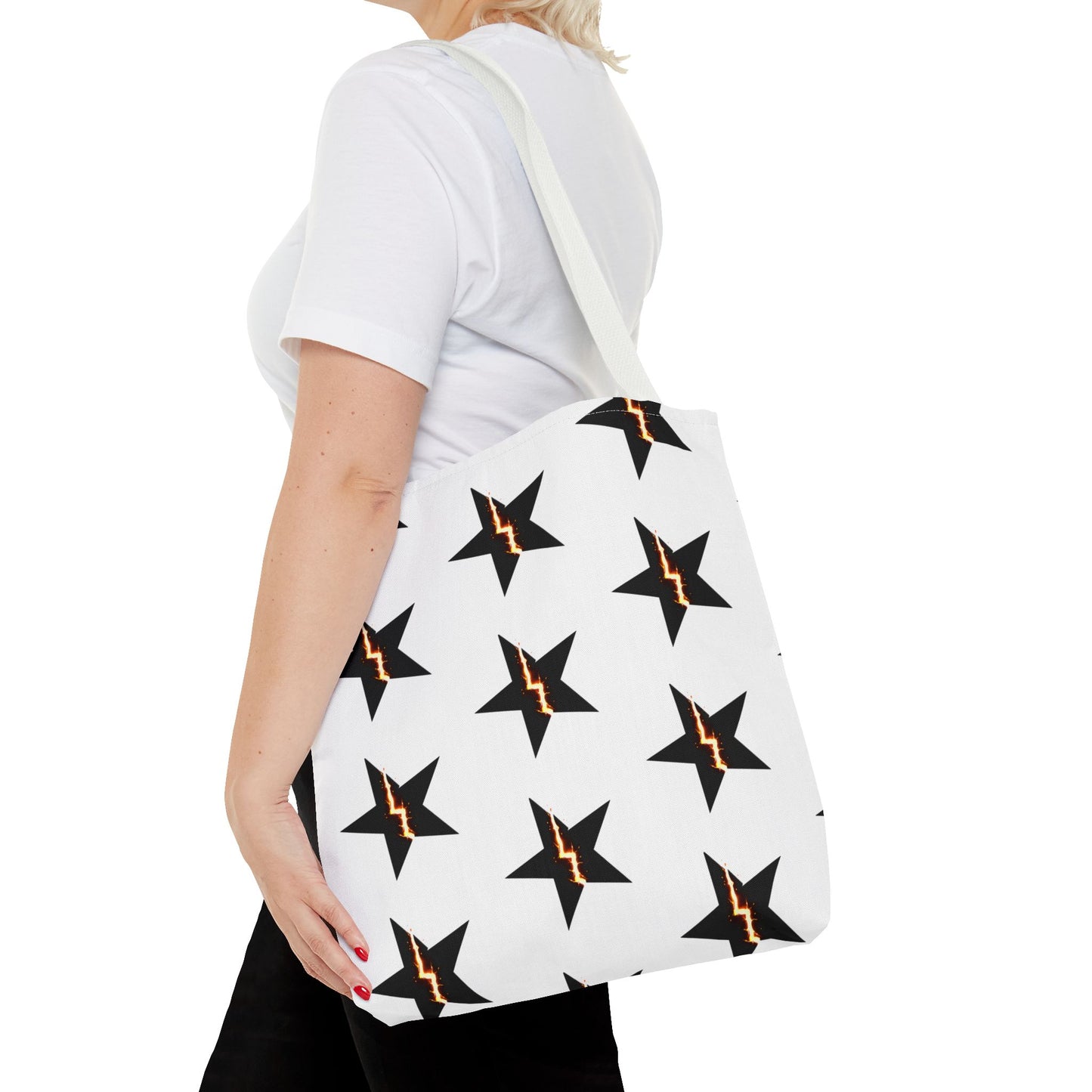 Broken Star Tote Bag — Patterned Reusable Grocery & Everyday Carry Tote