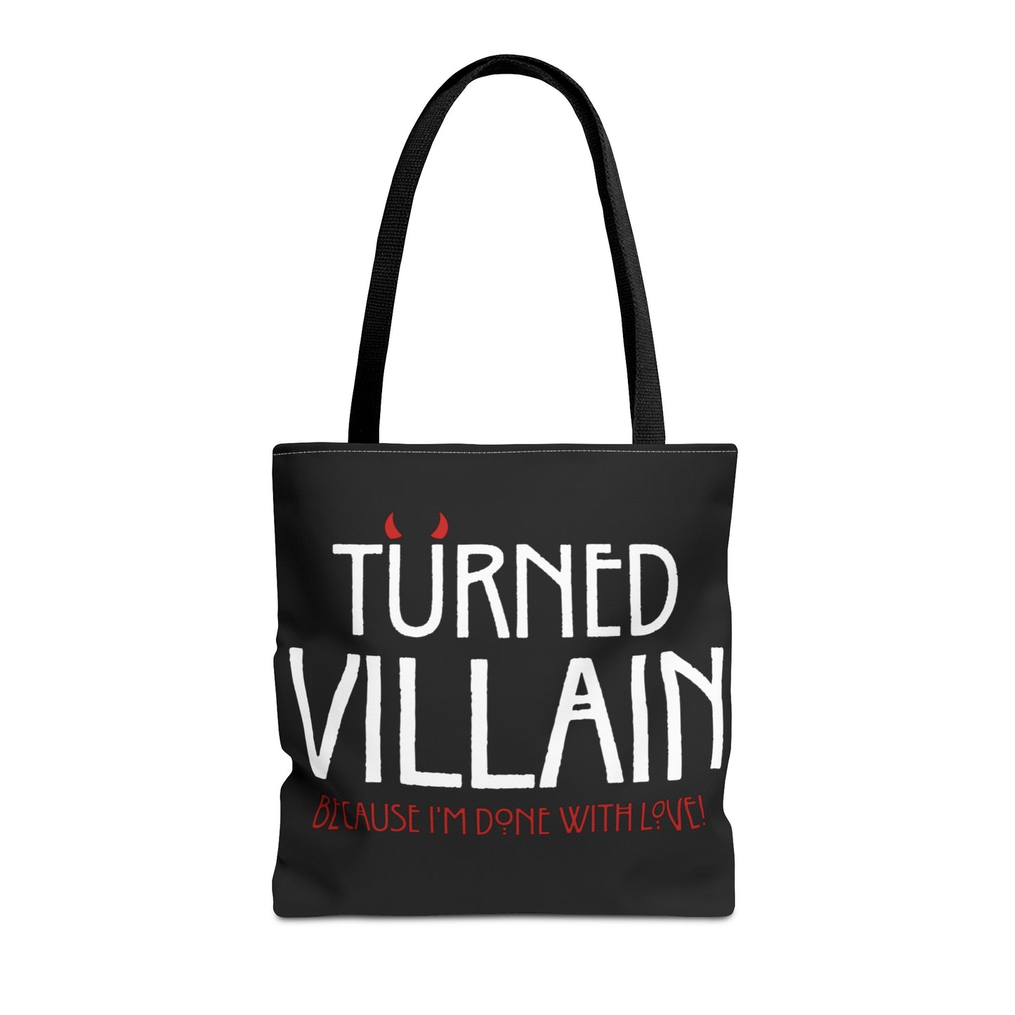 Turned Villain Black Tote Bag