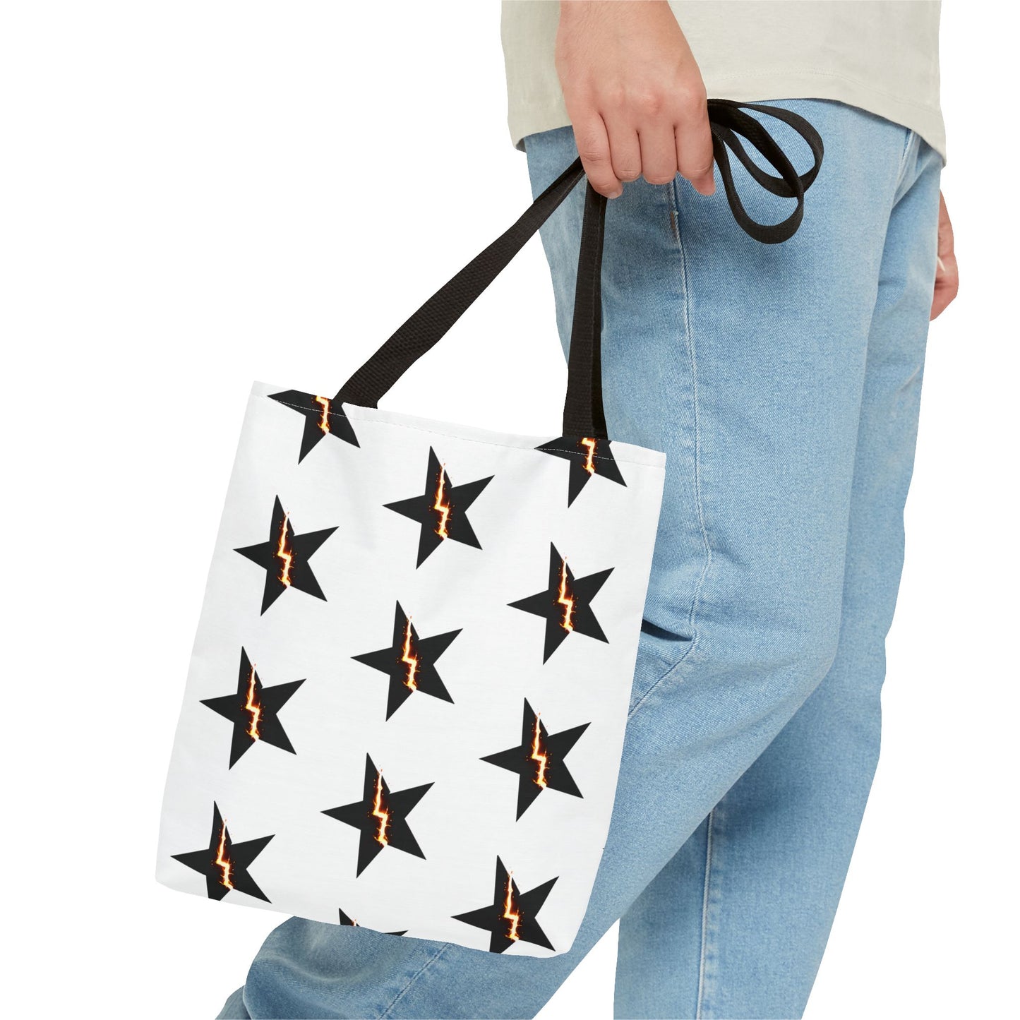 Broken Star Tote Bag — Patterned Reusable Grocery & Everyday Carry Tote