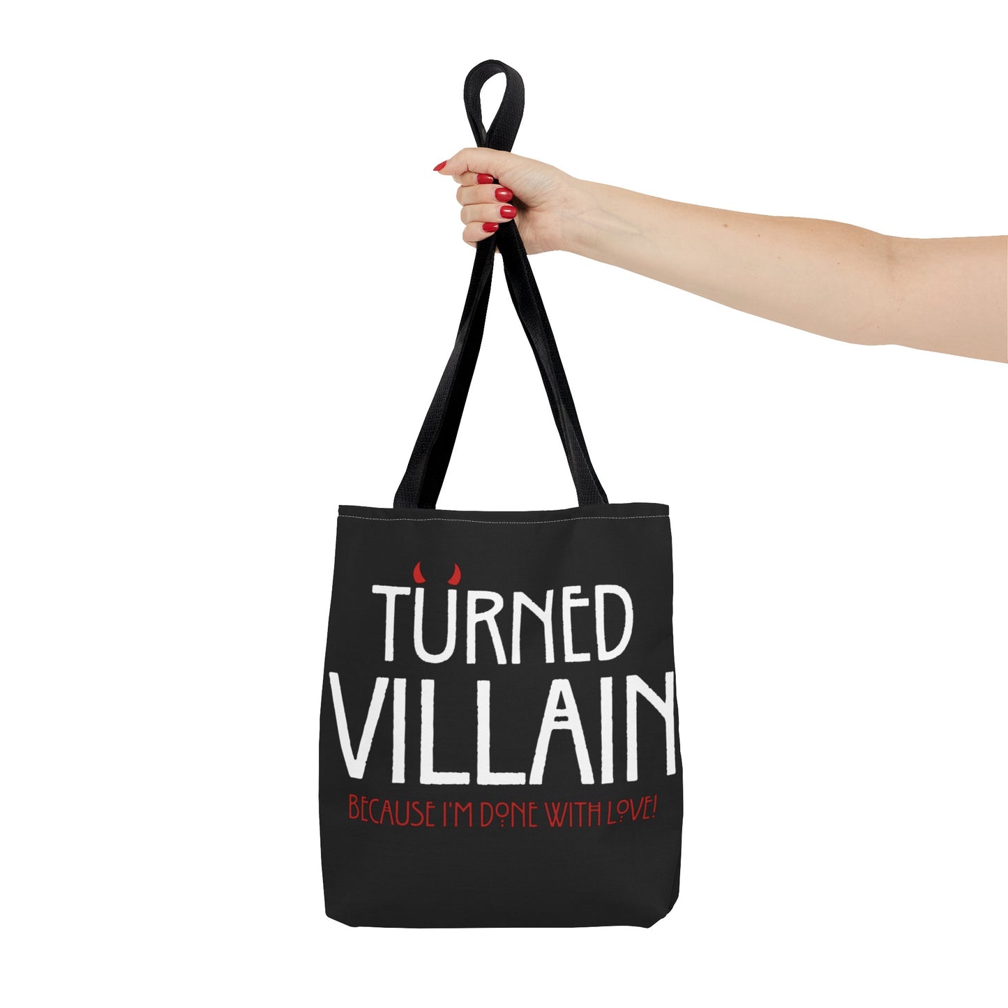 Turned Villain Black Tote Bag