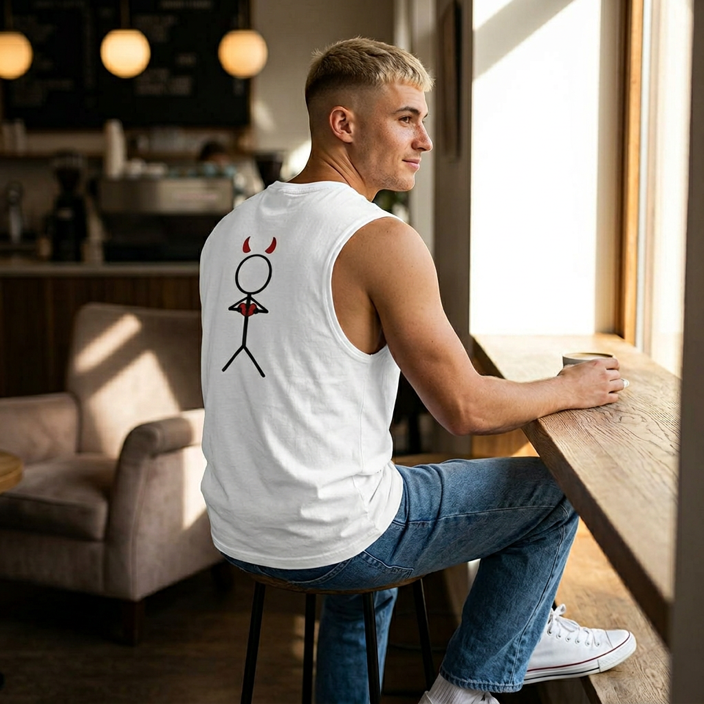 Muscle Tank — "Due to Personal Reasons I've Turned Villain" Graphic Tank Top