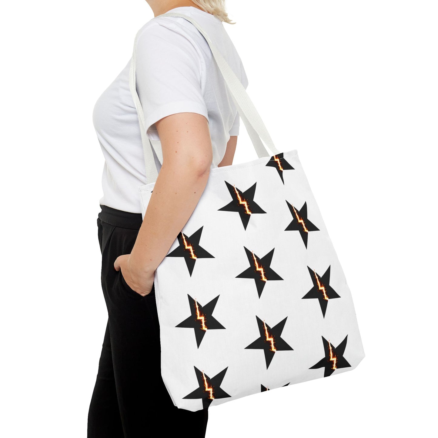 Broken Star Tote Bag — Patterned Reusable Grocery & Everyday Carry Tote