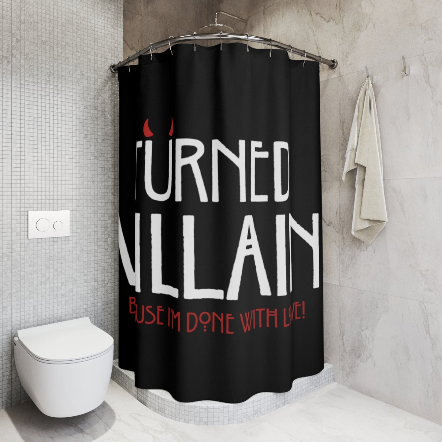 Turned Villain Polyester Shower Curtain