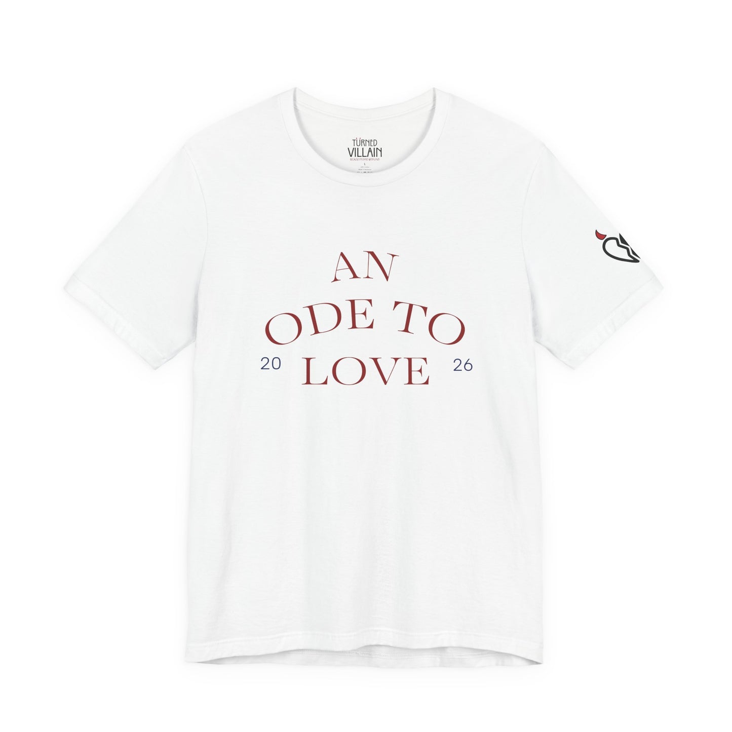 An Ode to Love Tee — “Turned Villain” Back Graphic Short Sleeve Shirt