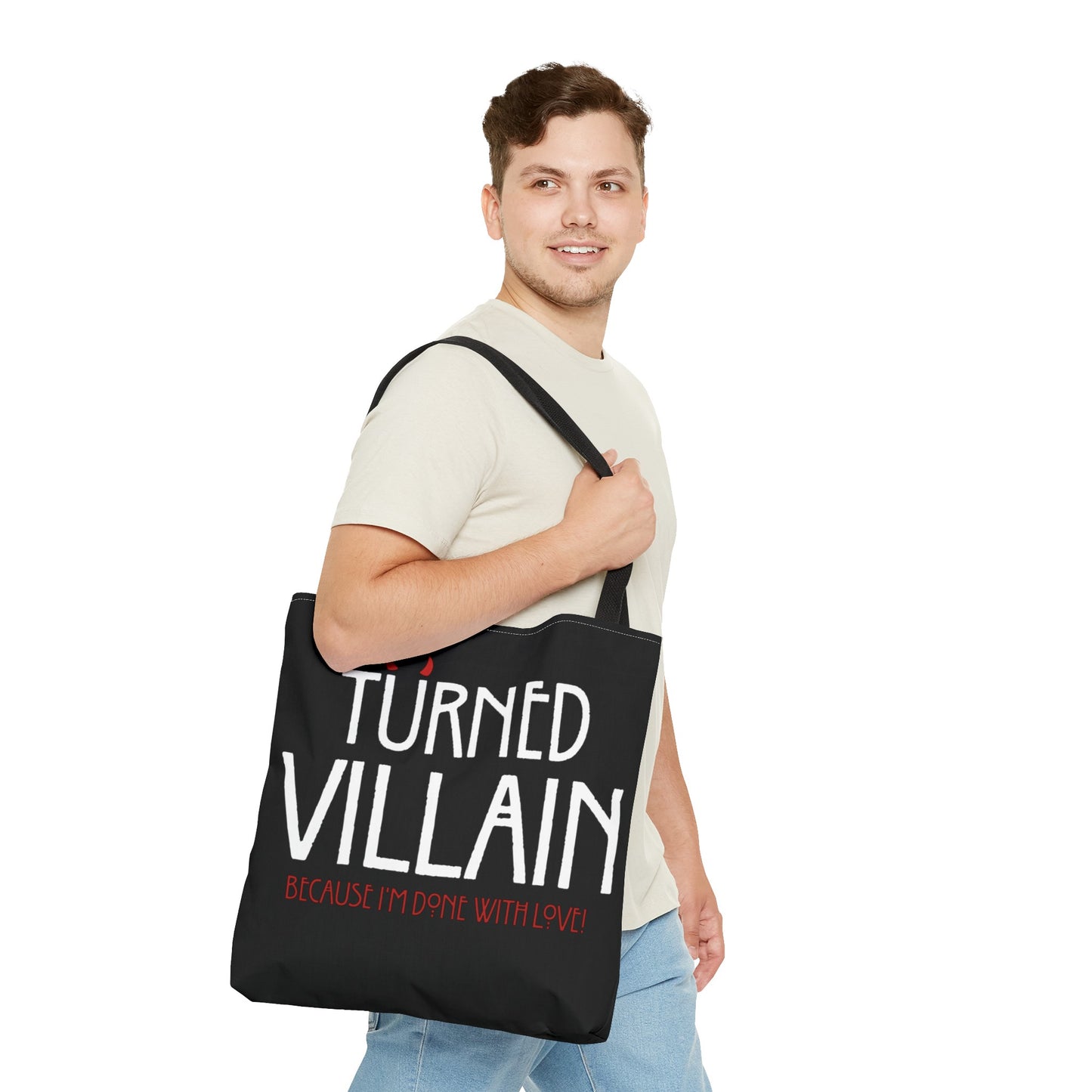 Turned Villain Black Tote Bag