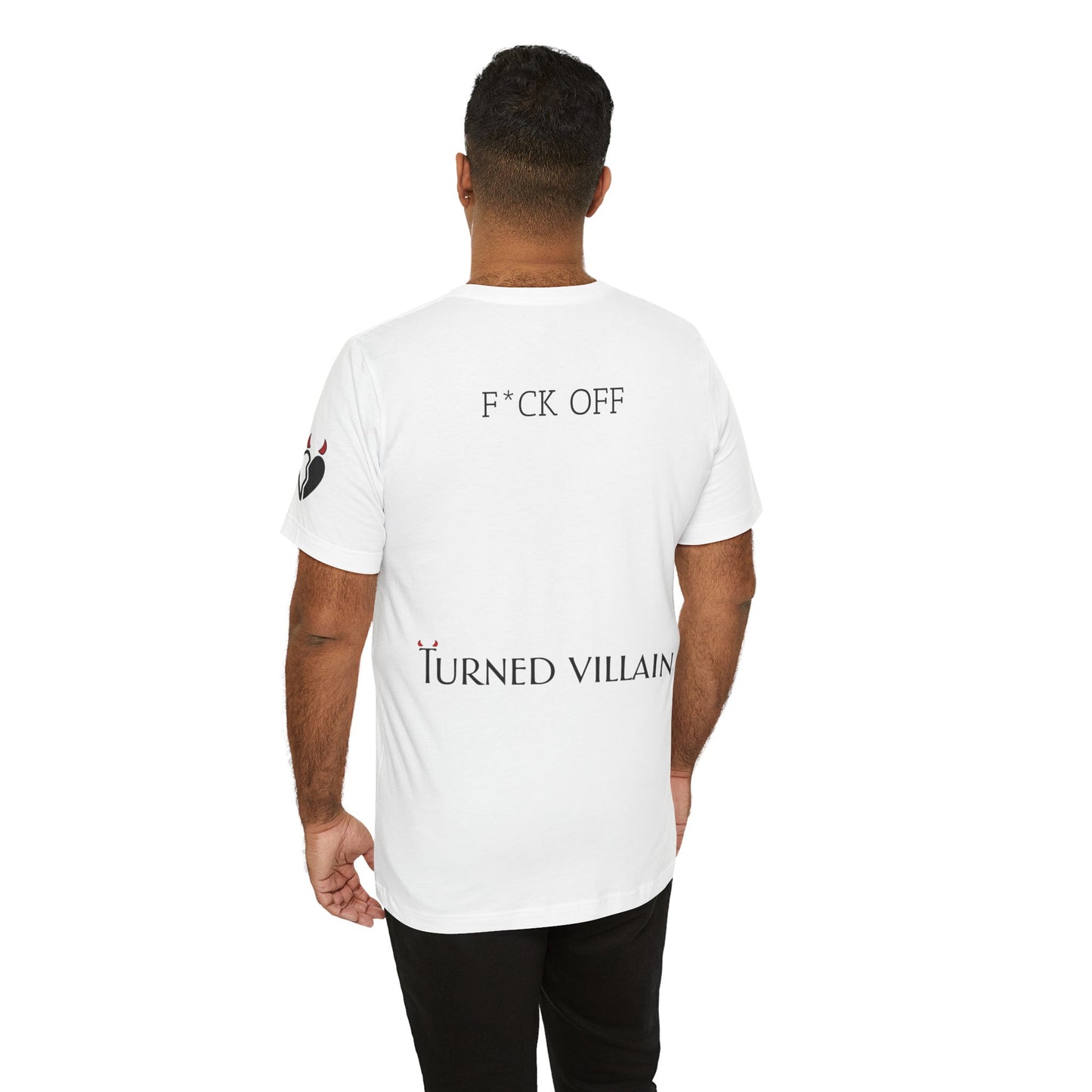 An Ode to Love Tee — “Turned Villain” Back Graphic Short Sleeve Shirt