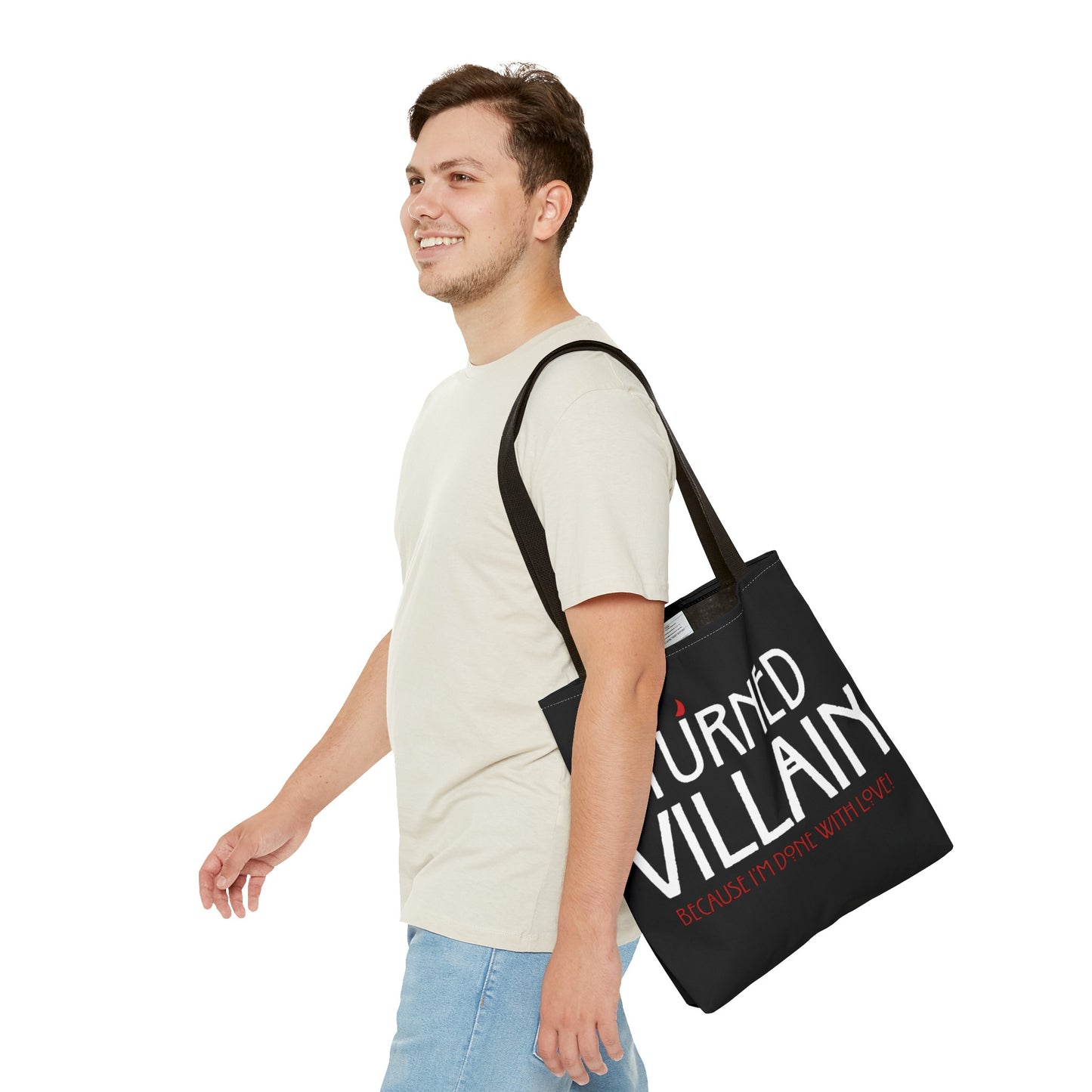 Turned Villain Black Tote Bag