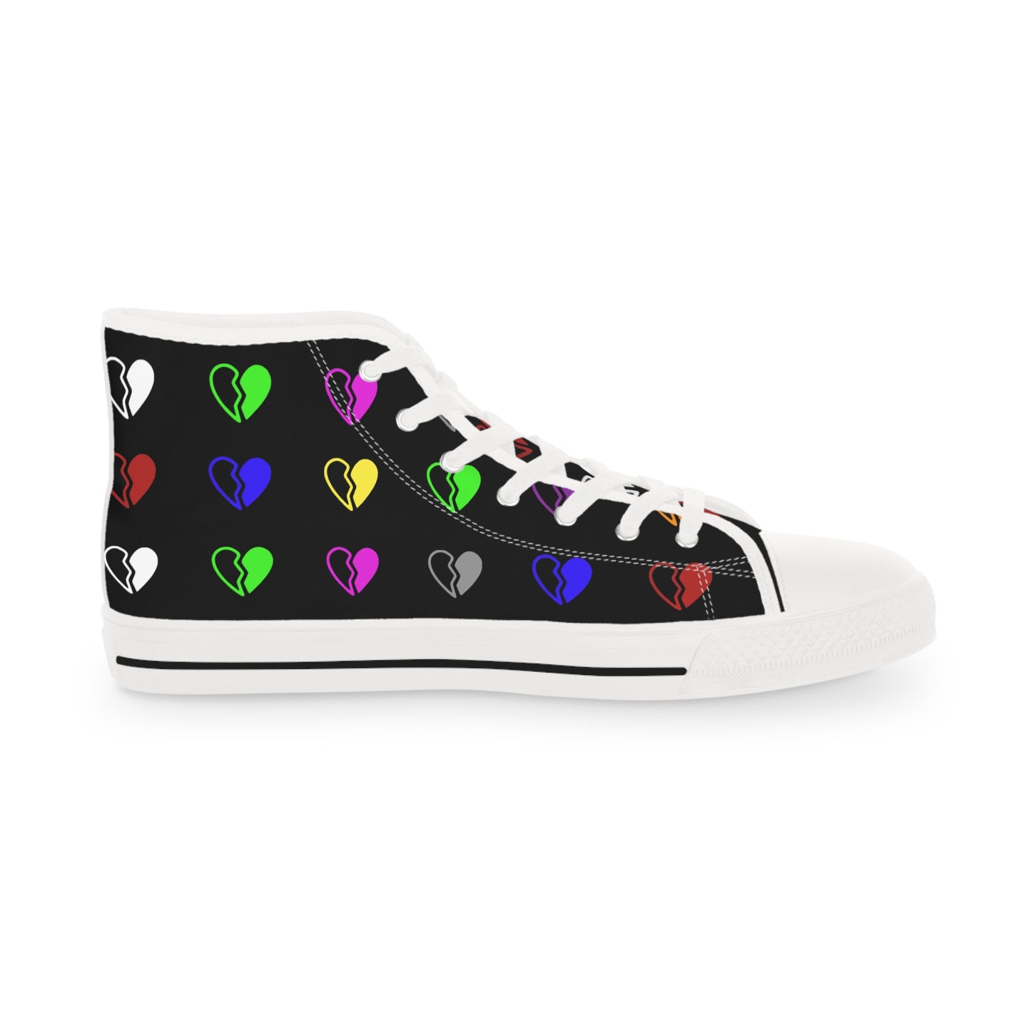 Broken Hearts Men's High-Top Sneakers