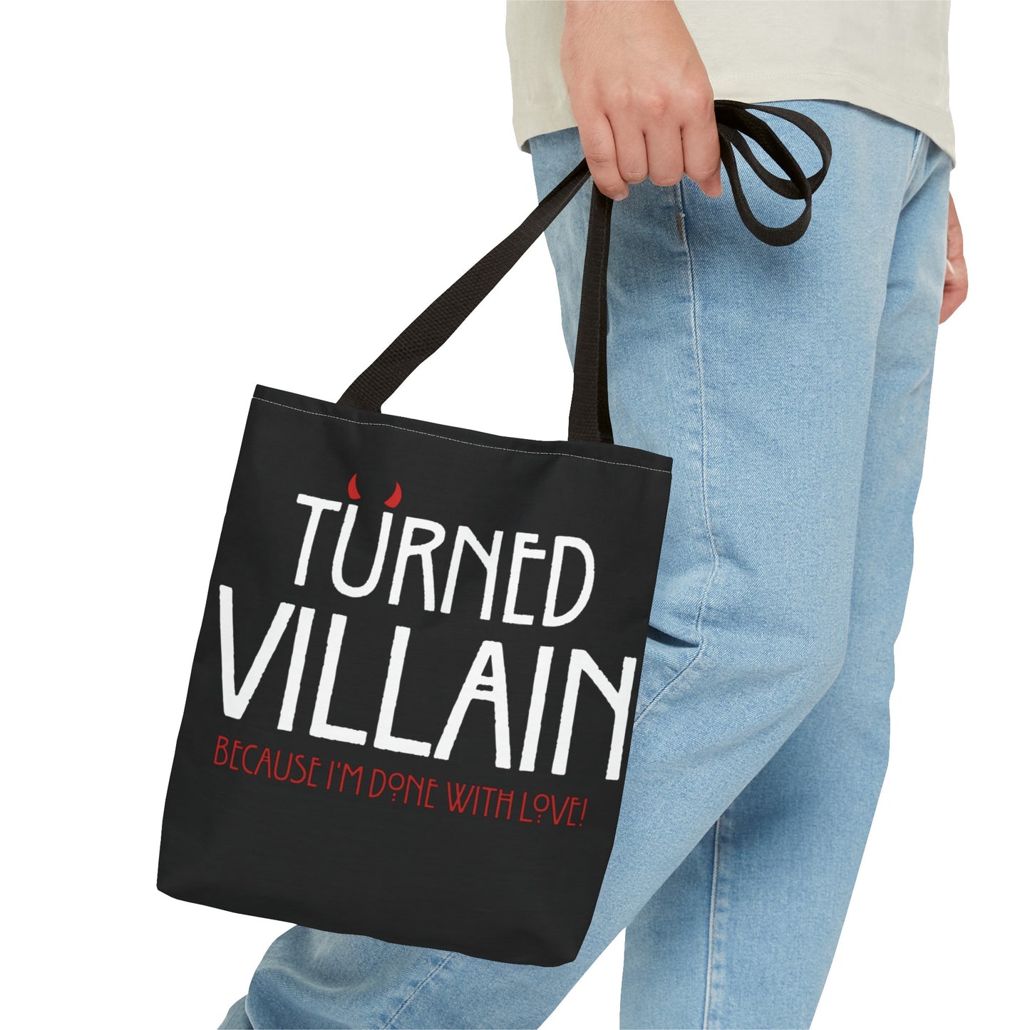 Turned Villain Black Tote Bag