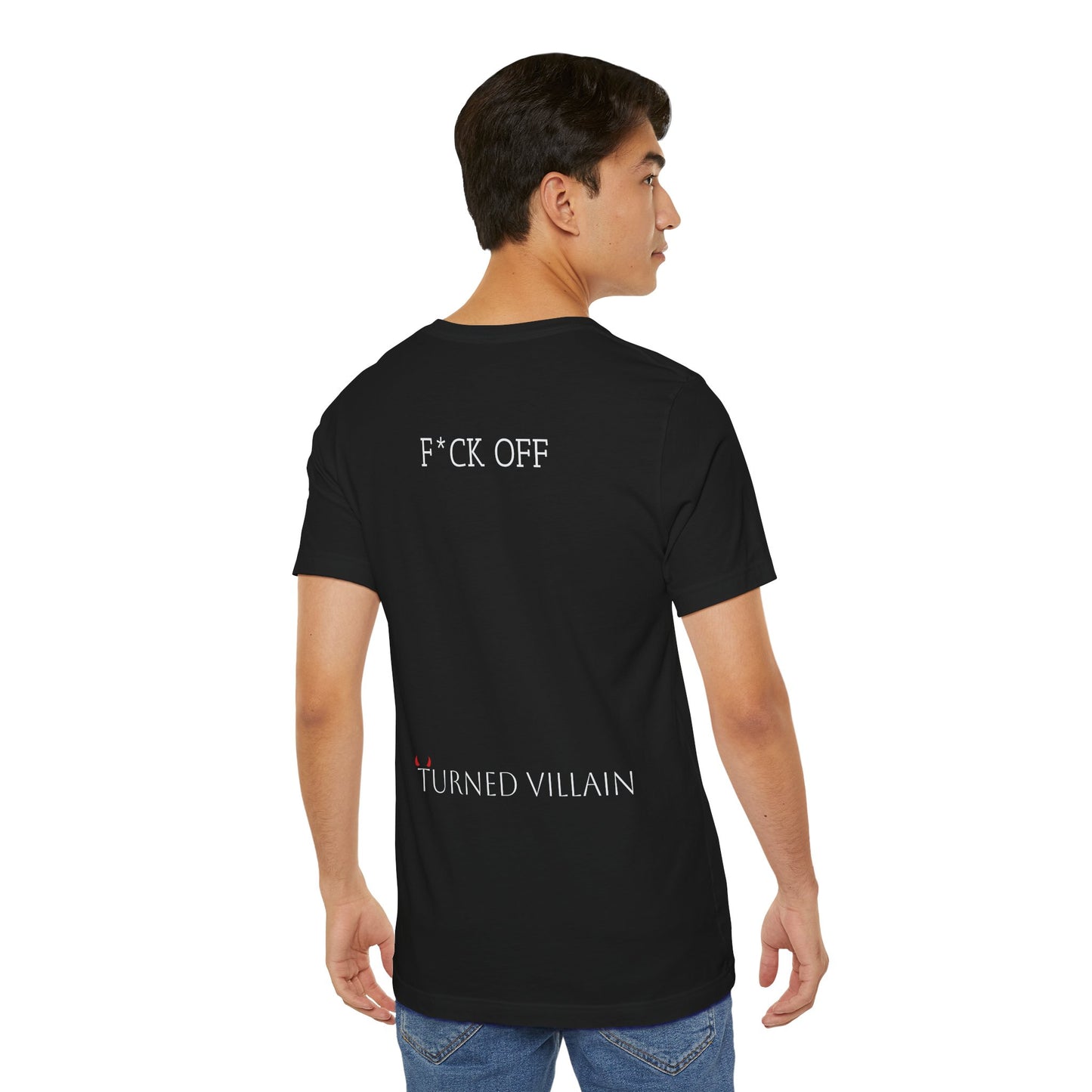 An Ode to Love Tee — “Turned Villain” Back Graphic Short Sleeve Shirt