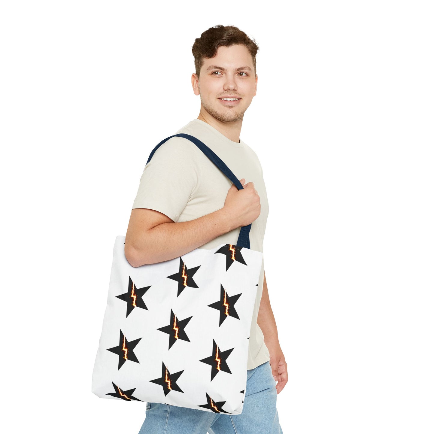 Broken Star Tote Bag — Patterned Reusable Grocery & Everyday Carry Tote
