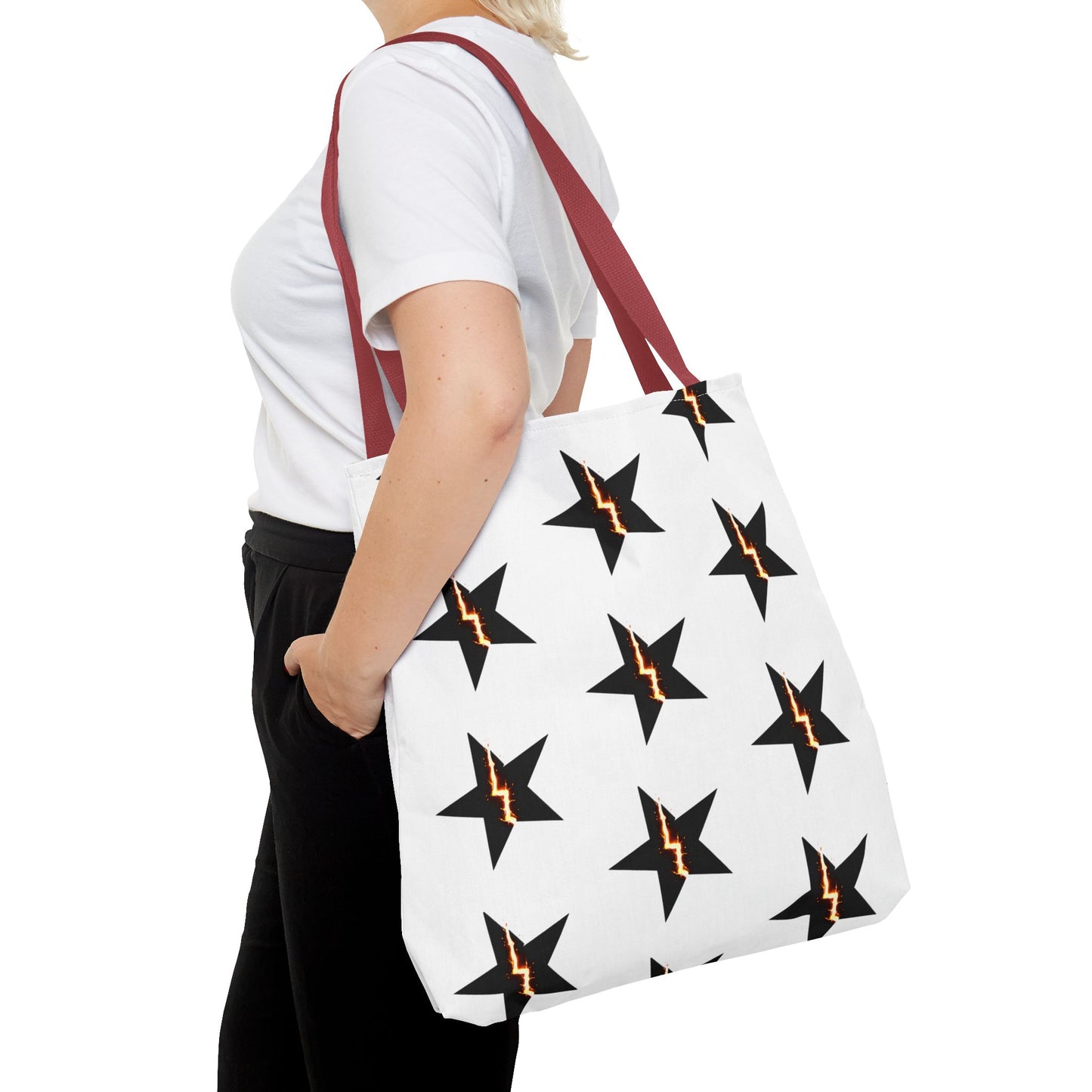 Broken Star Tote Bag — Patterned Reusable Grocery & Everyday Carry Tote