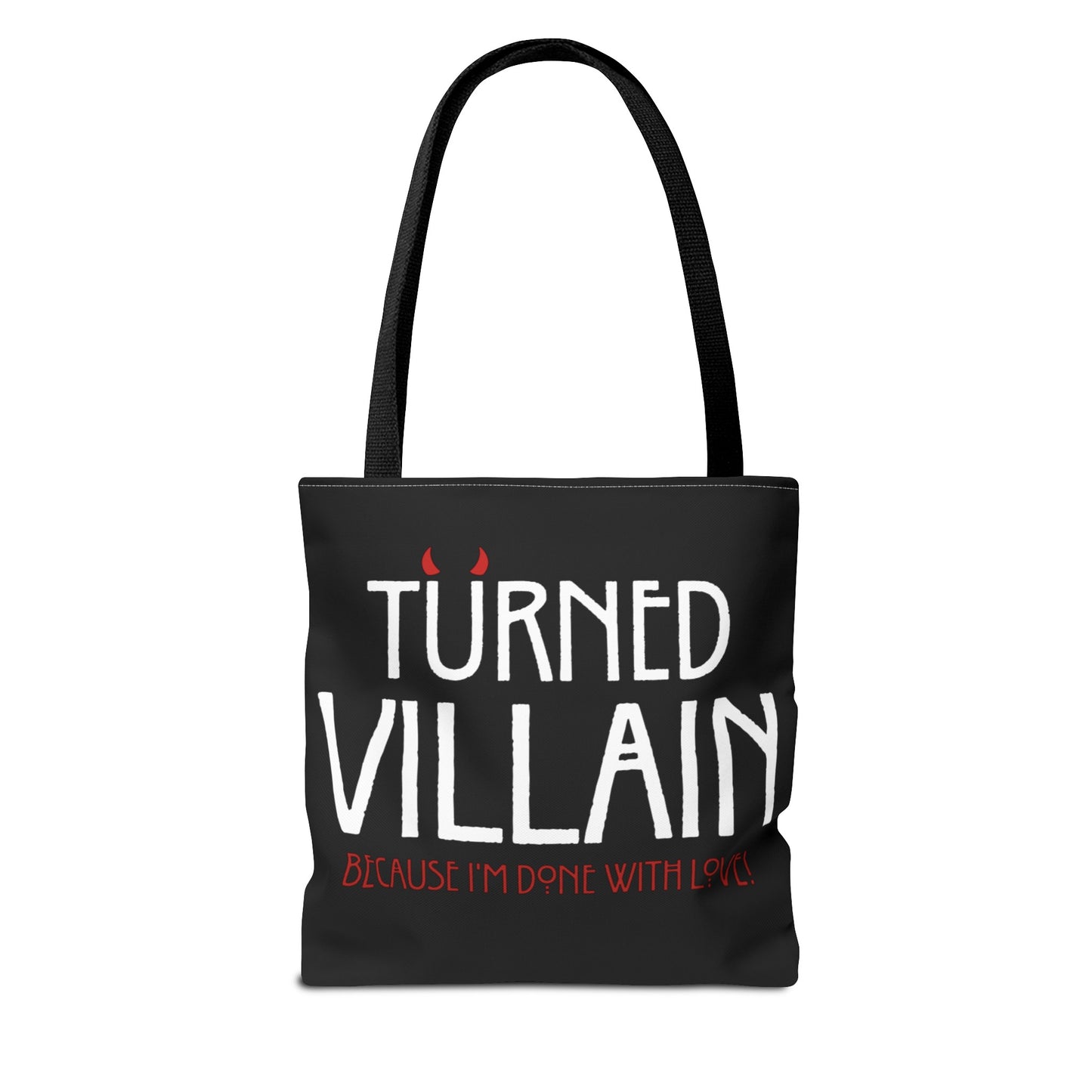 Turned Villain Black Tote Bag