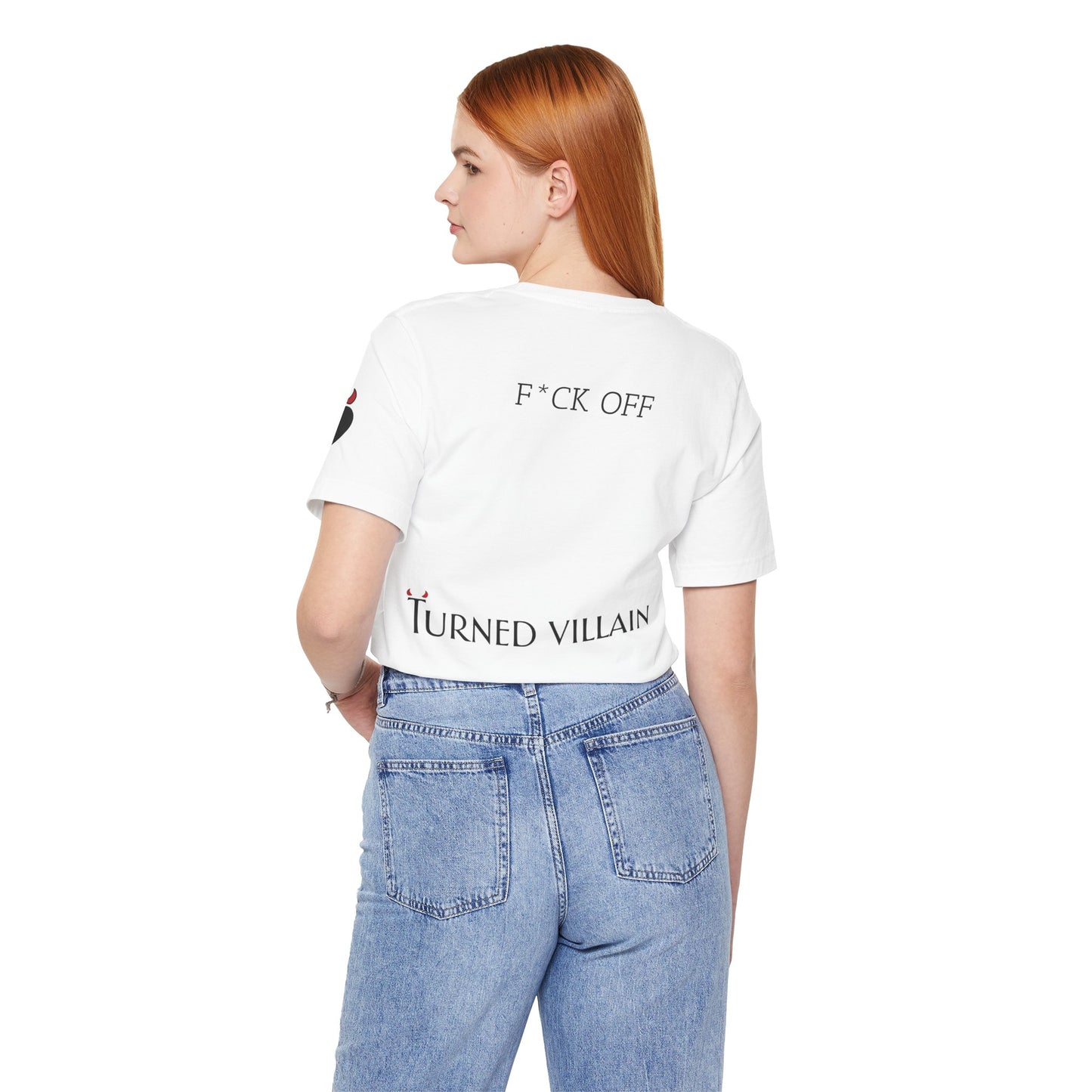 An Ode to Love Tee — “Turned Villain” Back Graphic Short Sleeve Shirt