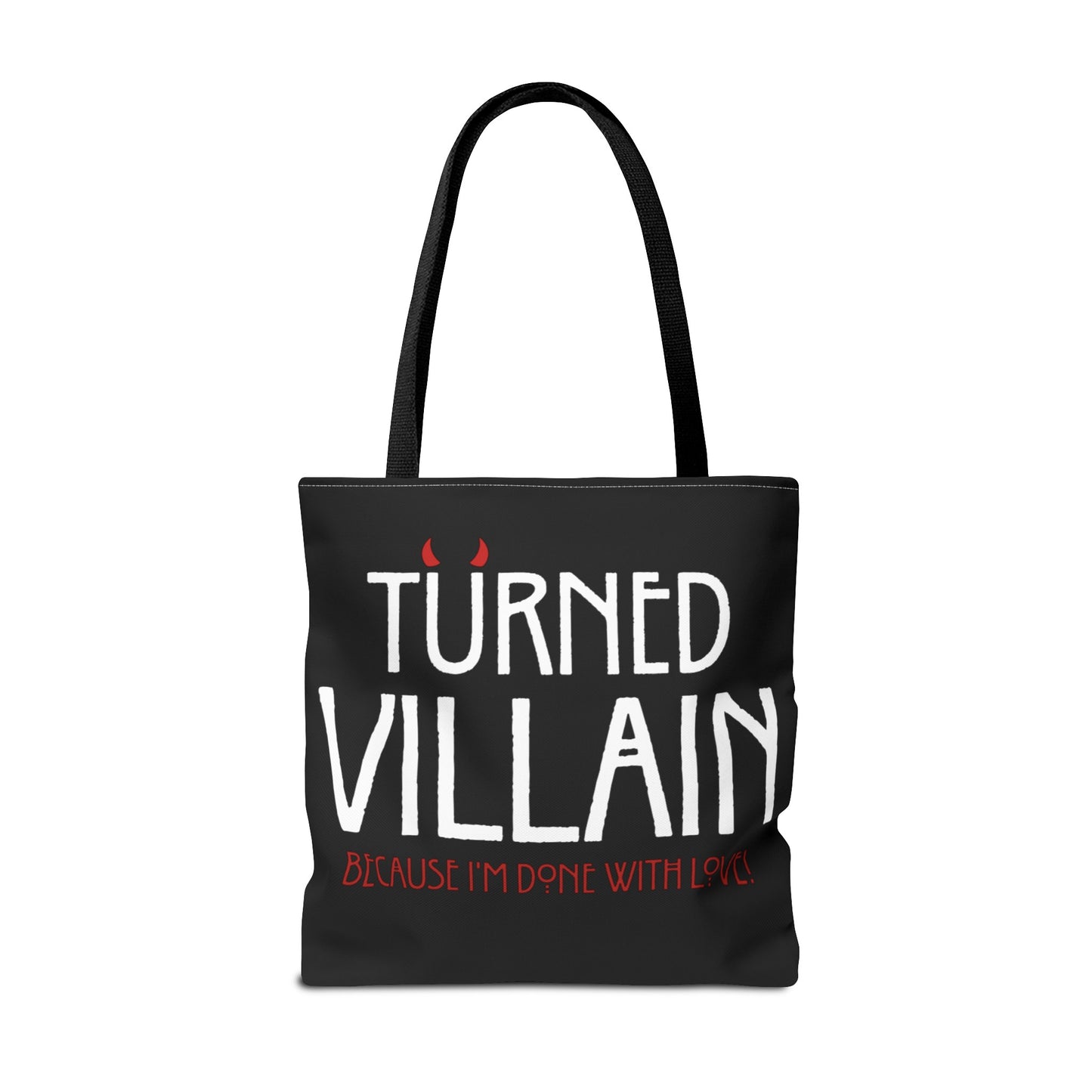 Turned Villain Black Tote Bag